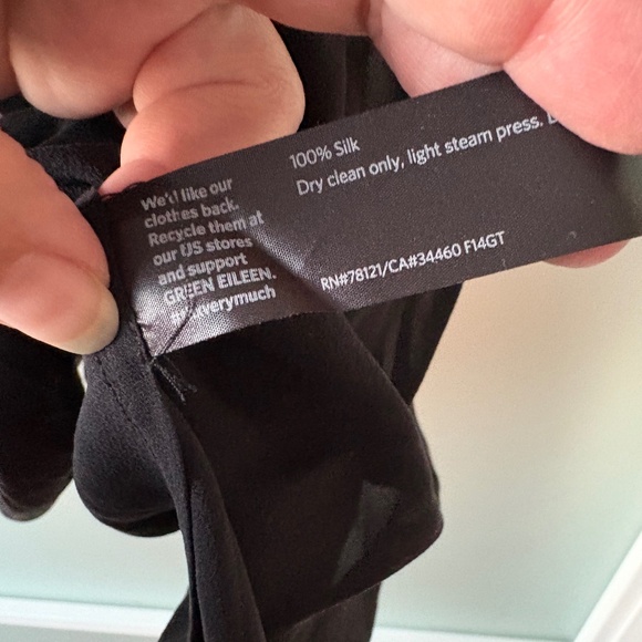 Eileen Fisher The Fisher Project Sheer Black Silk Top Size S - Picture 3 of 7
